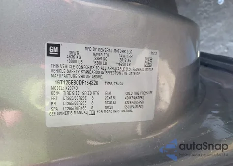 2013 GMC Sierra 2500Hd Denali из США, поврежденный, VIN 1GT125E80DF154320